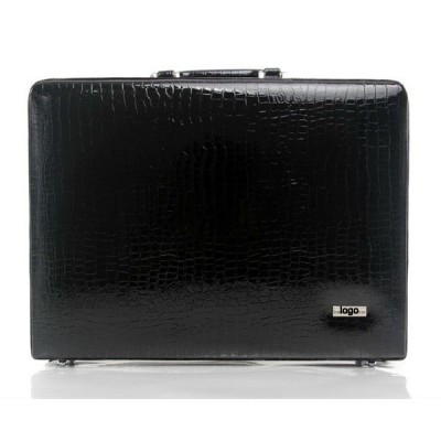 Executive Management Styles Design Black Crocodile Leather Brief Suitcase for Men, RZ-ALB04