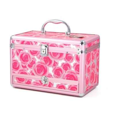 Pink Rose Drawer Aluminum Promotion Gift Jewelry Box